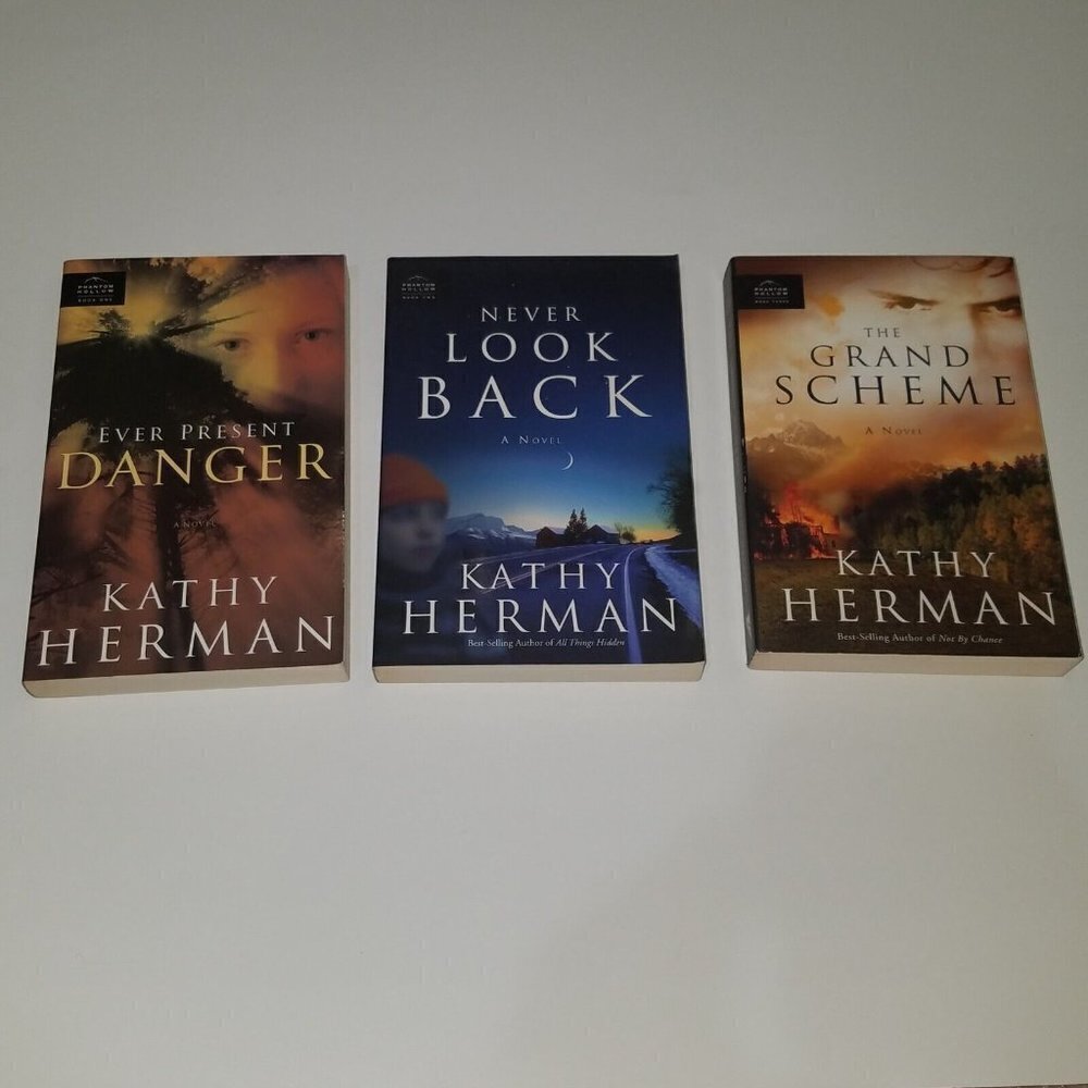 3 Kathy Herman Phantom Hollow Paperback Book Lot Complete Series Grand Scheme